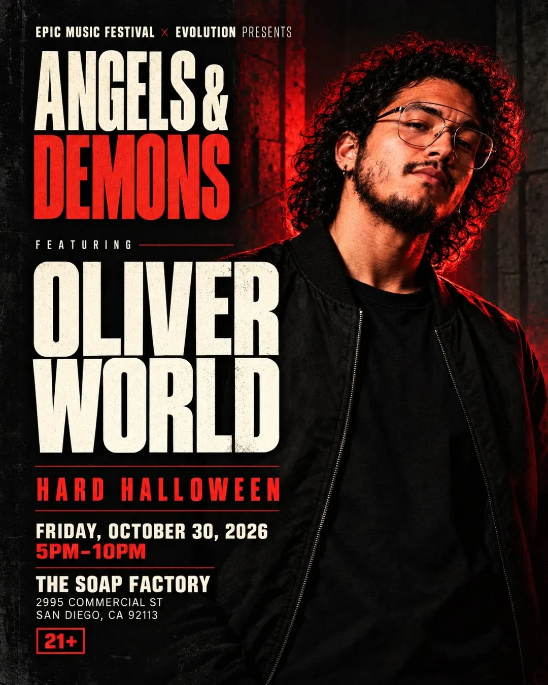 Oliver World, Angels & Demons flyer